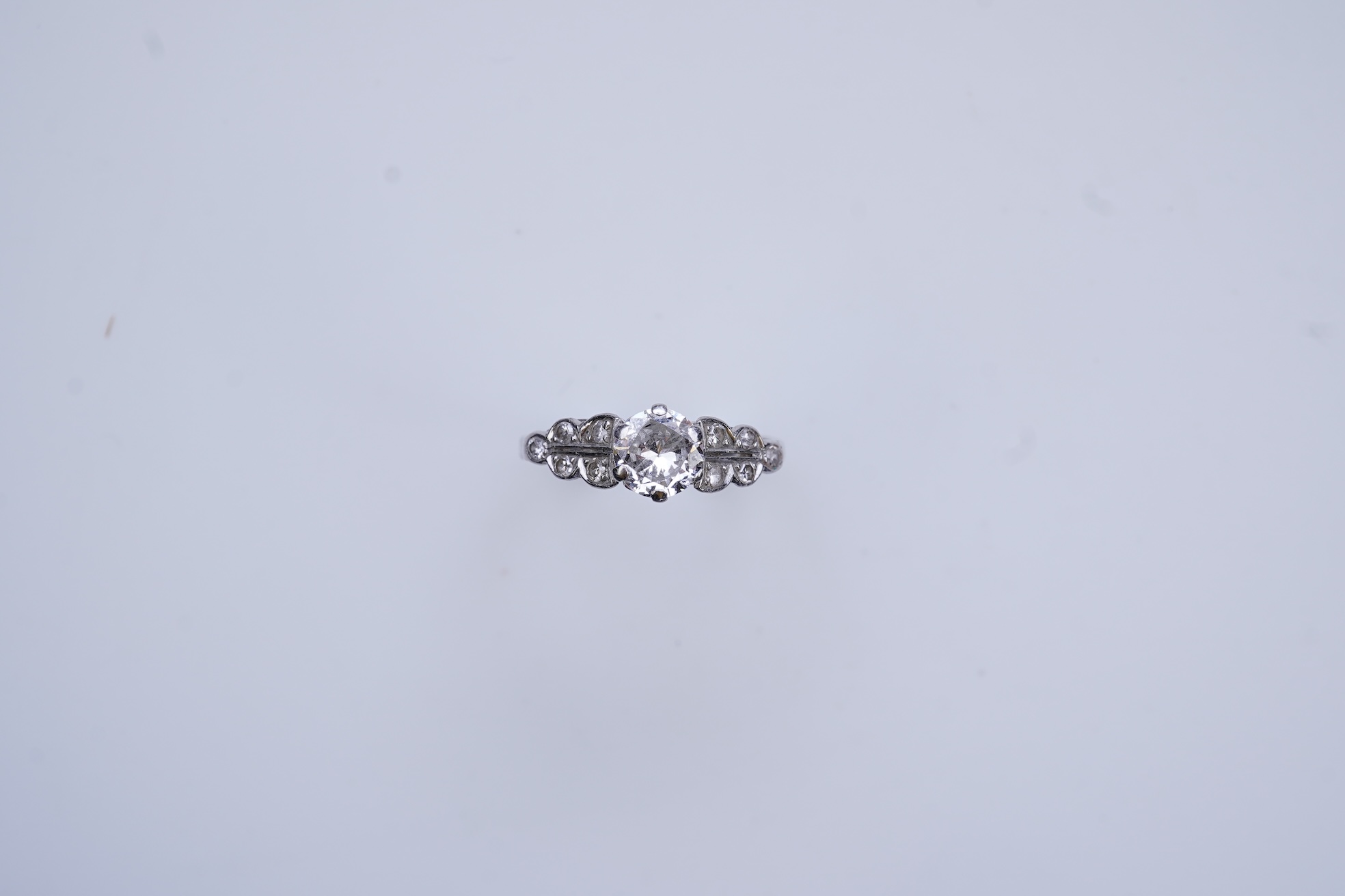 A diamond ring, mid 20th century